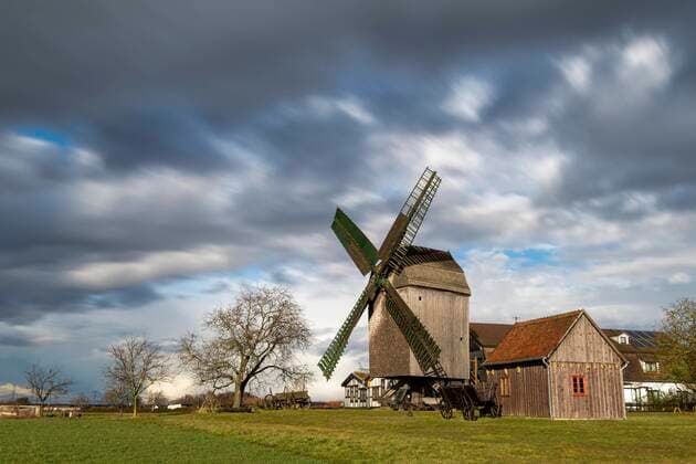 Auerbachs Mühle, Bockwindmühle, built 1842 , Wolmirstedt, Saxony-Anhalt, Germany, Europe Copyright: imageBROKER/StephanxSchulz iblssz06708413.jpg