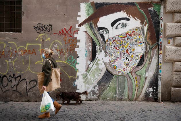 News Bilder des Tages Rome, 17 March 2021. Empty streets and squares during the lockdown to combat the Covid-19 epidemic. In the photo Trastevere Editorial Usage Only  Copyright: xVincenzoxLivierix xIPAx