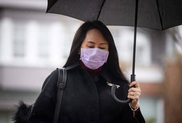 March 19, 2021, Vancouver, BC, Canada: Meng Wanzhou, chief financial officer of Huawei, leaves her home to attend a hearing at B.C. Supreme Court, in Vancouver, B.C., Friday, March 19, 2021. Vancouver Canada  - ZUMAc35_ 20210319_zaf_c35_031 Copyright: xDarrylxDyckx