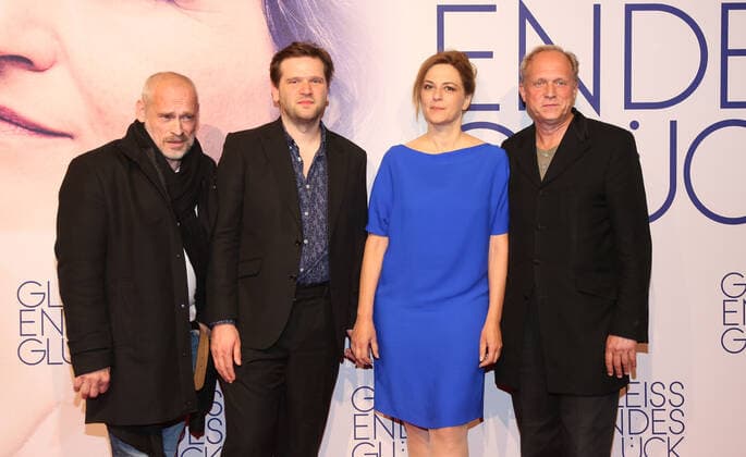 Sven Taddicken, Johannes Krisch, Martina Gedeck und Ulrich Tukur, Premiere von Gleissendes Glueck im Holi Kino Hamburg *** Sven Taddicken, Johannes Krisch, Martina Gedeck and Ulrich Tukur, premiere of Gleissendes Glueck at Holi Kino Hamburg Copyright: xEventpressxxrhx