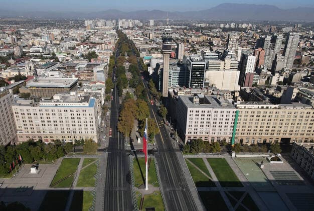 Santiago, March 20, 2021 Santiago in quarantine for covid pandemic 19 Marcelo Hernandez Aton Chile, Santiago Chile Aton 496030  Copyright: MARCELOxHERNANDEZ ATONxCHILE