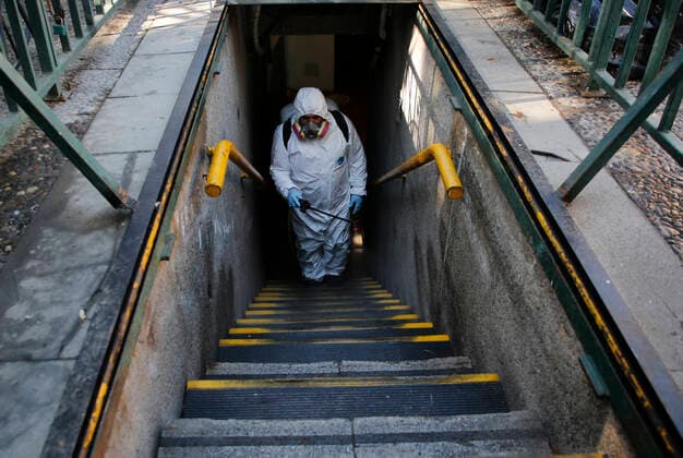 Santiago, March 20, 2021 Santiago in quarantine due to covid pandemic 19 Marcelo Hernandez Aton Chile, Santiago Chile Aton 496039  Copyright: MARCELOxHERNANDEZ ATONxCHILE