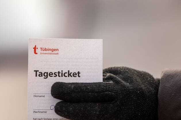Tuebingen themed pictures Tuebingen in time of corona pandemic, themed pictures Tuebingen in time of corona pandemic, The day ticket, 20 03 2021, Copyright: xEIBNER DROFITSCHx EP_ddh