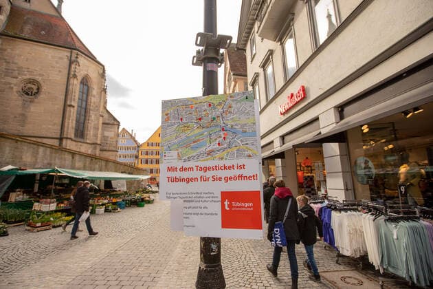 Tuebingen themed pictures Tuebingen in time of the Corona Pandemic, themed pictures Tuebingen in time of the Corona Pandemic, With the day ticket Tuebingen is open for you , 20 03 2021, Copyright: xEIBNER DROFITSCHx EP_ddh