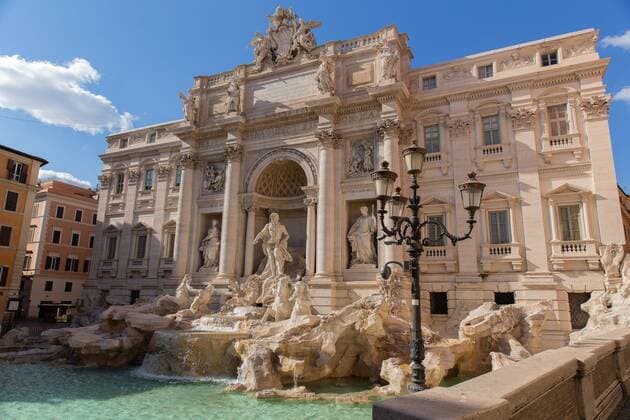 March 20, 2021, Rome, Italy, Colombia: The iconic Fontana di Trevi. Rome is living the first week of another lockdown related to Covid19. Tight measures should stay in place at least till Easter. Rome Colombia - ZUMAm174 20210320_zip_m174_005 Copyright: xFrancescoxMoltenix