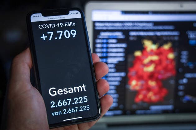 Coronavirus in Germany Covid 19 Robert Koch Institute dashboard 22 03 2021 Robert Koch Institute COVID 19 cases 2 667 225 Addition of 7 709 compared to previous day