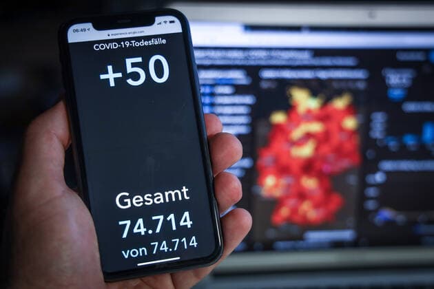 Coronavirus in Germany Covid 19 Robert Koch Institute Dashboard 22 03 2021 Robert Koch Institute COVID 19 deaths 74 714 increase by 50 from previous day