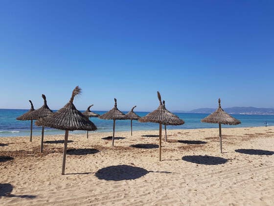 Theme photo travel, Corona, Majorca, 22 03 2021 The beaches of the Plaja de Palma are waiting for vacationers, theme photo travel, Corona, Majorca Copyright: xAugstx xEibner-Pressefotox EP_jat