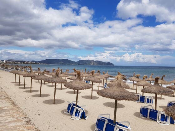 Theme photo travel, Corona, Majorca, 22 03 2021 The beaches of the Plaja de Palma are waiting for vacationers, theme photo travel, Corona, Majorca Copyright: xAugstx xEibner-Pressefotox EP_jat