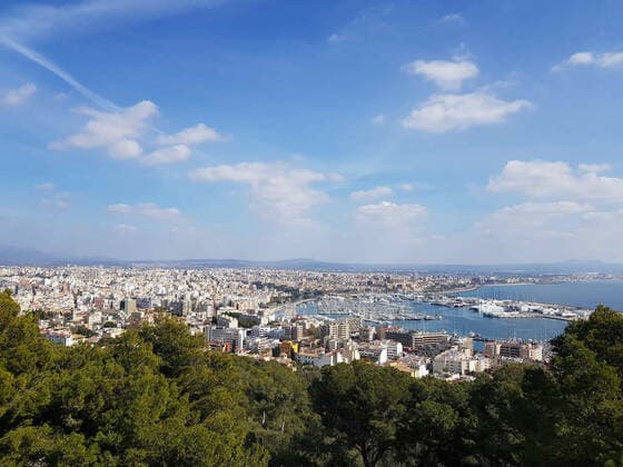 Theme photo travel, Corona, Majorca, 22 03 2021 View of the port of Palma, theme photo travel, Corona, Majorca Copyright: xAugstx xEibner-Pressefotox EP_jat
