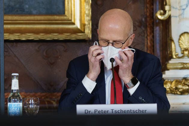 State Press Conference First Mayor Dr Peter Tschentscher informs about the current Corona resolutions after yesterdays MPK State Press Conference First Mayor Dr Peter Tschentscher informs about the current Corona resolutions after yesterdays MPK , Hamburg Hamburg Germany City Hall