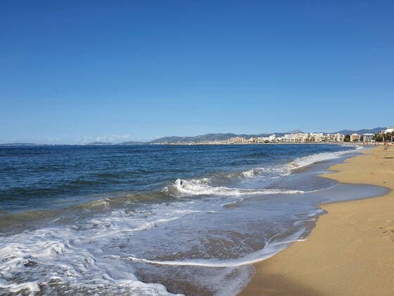 Theme photo travel, Corona, Majorca, 23 03 2021 Empty beach of the Plaja de Palma in Majorca, theme photo travel, Corona, Majorca Copyright: xAugstx xEibner-Pressefotox EP_jat