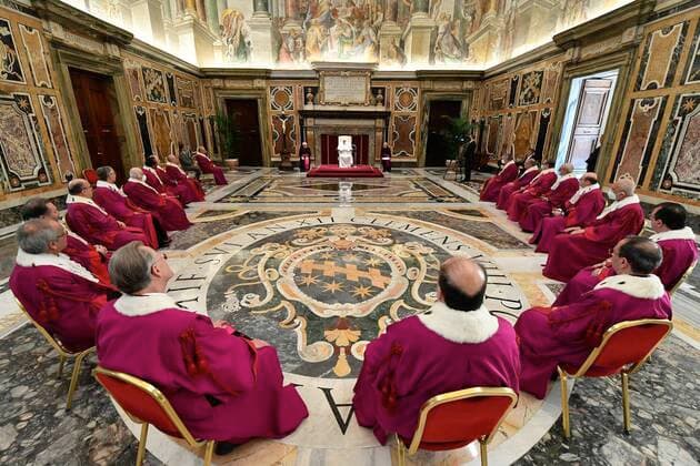 Bilder des Jahres 2021, News 03 März News Themen der Woche KW12 News Bilder des Tages March 24,2021 : Pope Francis meets with Prelate Hearing Officers of the Tribunal of the Roman Rota at the Vatican EDITORIAL USE ONLY. NOT FOR SALE FOR MARKETING OR ADVERTISING CAMPAIGNS..  Copyright: x VATICANxMEDIAx CPPx xIPAx x CatholicxPressxPhotox