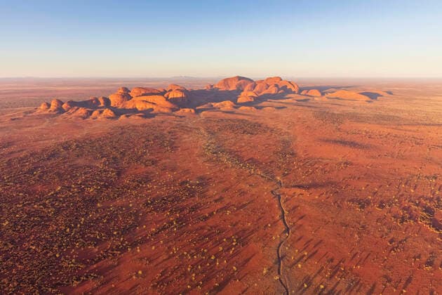 Australia, Northern Territory, Aerial view of Kata Tjuta rock formation property released FOF12089