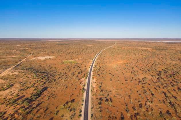 Australia, South Australia, Aerial view of Stuart Highway FOF12110