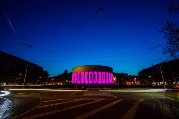 Zagreb Purple Day Croatian Association of Artist building is lit purple to mark international Purple Day Supporting Epilepsy Around The World in Zagreb, Croatia on March 26, 2021. DavorxPuklavec PIXSELL