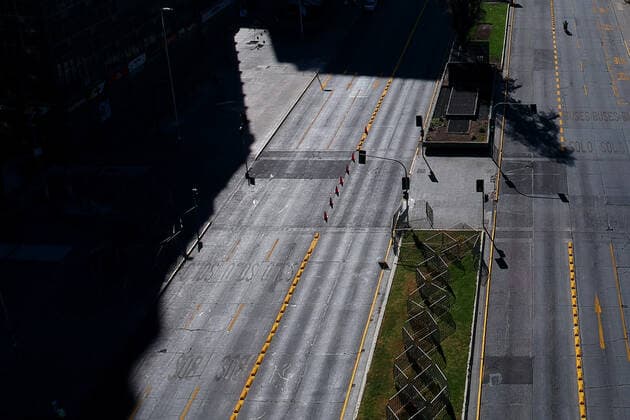 Santiago, March 27, 2021 General view of Alameda avenia during the total quarantine in the metropolitan region by covid 19 Dragomir Yankovic Aton Chile, Santiago Chile Aton 497601  Copyright: DRAGOMIRxYANKOVIC ATONxCHILE