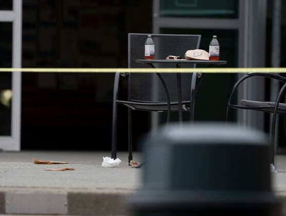March 27, 2021, Vancouver, BC, Canada: The scene outside of the Lynn Valley Library, in North Vancouver, B.C., Saturday, March 27, 2021. Police say multiple victims were stabbed inside and outside the library today. Vancouver Canada  - ZUMAc35_ 20210327_zaf_c35_082 Copyright: xJonathanxHaywardx