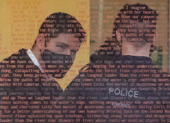 March 27, 2021, North Vancouver, BC, Canada: Text overlay on windows is seen as police investigate the Lynn Valley Library, in North Vancouver, B.C., Saturday, March 27, 2021. A woman is dead and six others injured following an attack on Saturday that police said they were trying to determine a motive for. North Vancouver Canada  - ZUMAc35_ 20210327_zaf_c35_110 Copyright: xDarrylxDyckx