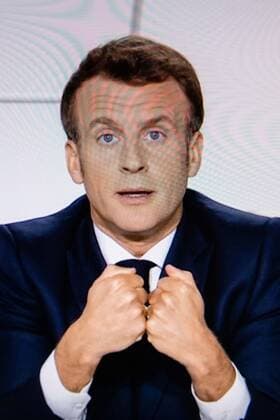 Paris, France, March 31, 2021 - Illustration of the televised address of French President Emmanuel Macron on the health situation.  Copyright: xAlexisxSciardx