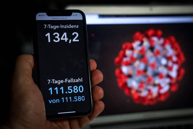 Coronavirus in Germany Covid 19 Dashboard of the Robert Koch Institute 01 04 2021 Robert Koch Institute 7 days Incidence 134.2 7 days Number of cases 111 580