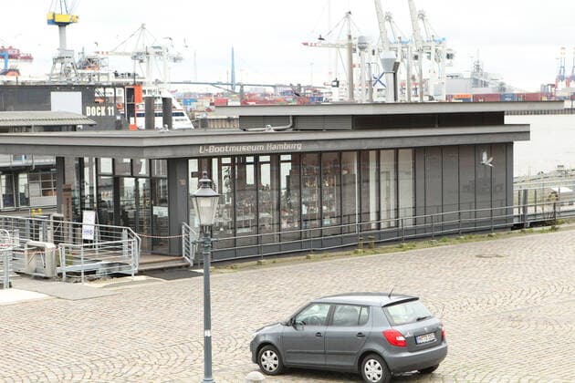 The U Boat Museum on the almost deserted fish market on St Pauli during the lockdown in April St Pauli Hamburg