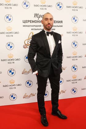 MOSCOW, RUSSIA â€“ APRIL 2, 2021: DJ Maxim Orlov poses for a photograph before the 4th BraVo music awards ceremony at the Bolshoi Theatre. BraVo is an international professional music award presented to artists for their contribution to classical art and popular music. Vyacheslav Prokofyev TASS  TS0FB541