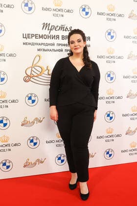 MOSCOW, RUSSIA â€“ APRIL 2, 2021: Singer Maria Barakova (mezzo soprano) of the Bolshoi Theatre s Youth Opera Programme poses for a photograph before the 4th BraVo music awards ceremony at the Bolshoi Theatre. BraVo is an international professional music award presented to artists for their contribution to classical art and popular music. Vyacheslav Prokofyev TASS  TS0FB543