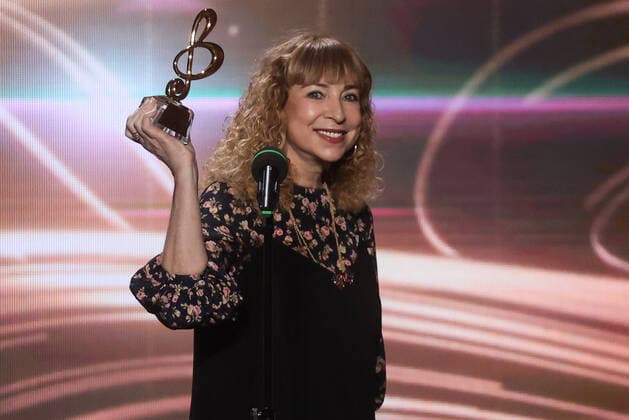 MOSCOW, RUSSIA â€“ APRIL 2, 2021: Elena Obraztsova Foundation general director Natalya Ignatenko at the 2021 BraVo music awards ceremony at the Bolshoi Theatre. BraVo is an international professional music award presented to artists for their contribution to classical art and popular music. This year, the award is presented for achievement in classical art in the past two years. Vyacheslav Prokofyev TASS  TS0FB5F1