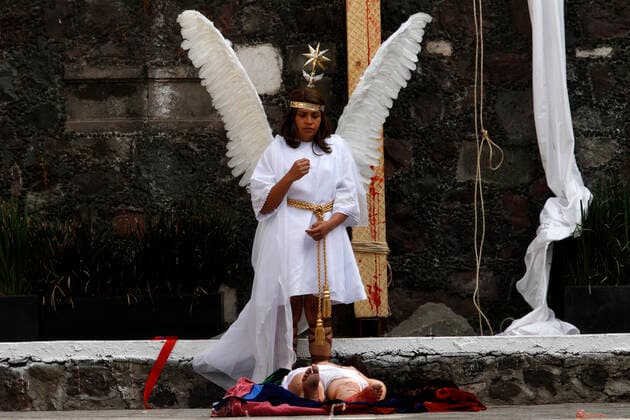 178th Representation Of Passion of Christ As Part Of Holy Week Celebrations MEXICO CITY, MEXICO - APRIL 2: Catholic faithful, recreate the Via Crucis during Good Friday as part of Holy Week, during the 178th representation of the Passion of Christ in the Iztapalapa municipality. Latin America s most famous re-enactment of the crucifixion of Christ was closed to the public and transmitted live so people could watch at home, for a second consecutive year to prevent more infections by the new Covid-19. On April 2, 2021 in Mexico City, Mexico. Copyright: xLuisxBarronx EYEPIXGROUP_LB_02042021_5727