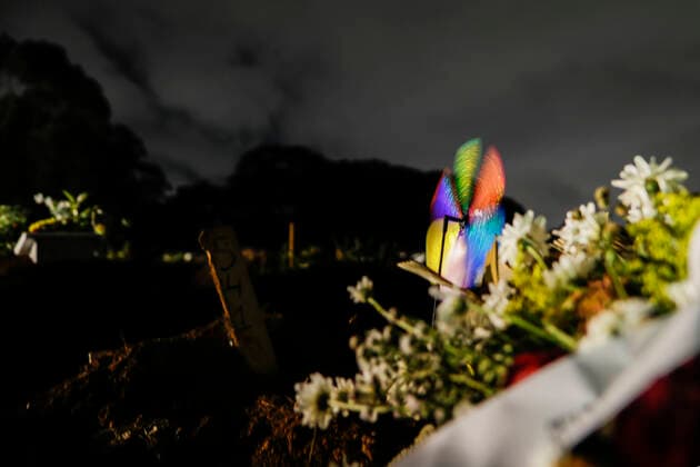 April 3, 2021, Sao Paulo, SP, Brazil: With almost 4 thousand deaths diary by Covid-19 in Brazil, night burials are a reality in the city of Sao Paulo for the exponential death increase. Some cemeteries in the state don t have more space for burials. In the photo, a view of the Vila Formosa cemetery. Sao Paulo Brazil - ZUMAc168 20210403_zap_c168_003 Copyright: xMarceloxChellox