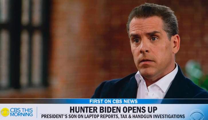 April 05, 2021, New York, New York, USA - HUNTER BIDEN sits down for an interview with correspondent Anthony Mason on CBS This Morning. During the talk, President Joe Biden s son addressed the various investigations and allegations that have been grist for the mill of right wing and tabloid media. New York USA - ZUMAce6_ 20210405_zaf_ce6_005 Copyright: xCbsxThisxMorningx