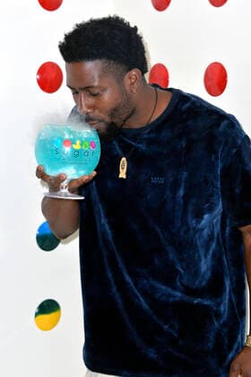 Derrick Henry at the pre dinner of virtual concert of JNA at Sugar Factory Los Angeles, 05 04 2021 Foto:xD.xStarbuckx xFuturexImage