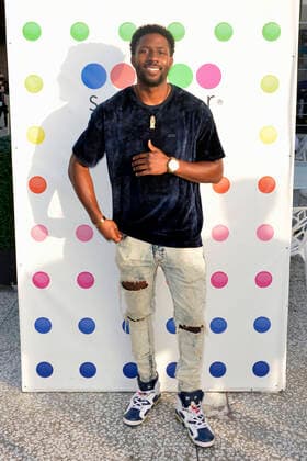 Derrick Henry at the pre dinner of virtual concert of JNA at Sugar Factory Los Angeles, 05 04 2021 Foto:xD.xStarbuckx xFuturexImage