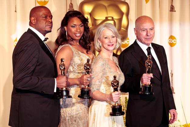 Forest Whitaker, Jennifer Hudson, Helen Mirren and Alan Arkin with the Oscars for Best Actor in the Press Room at the 2007 79th Annual Academy Awards at the Kodak Theatre Los Angeles, 25 02 2007 Foto:xD.xBedrosianx xFuturexImage