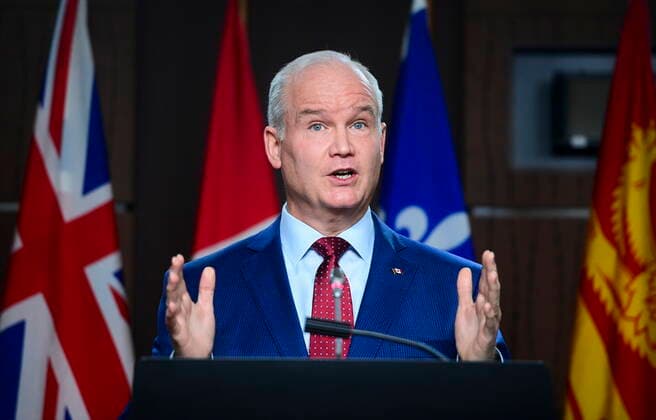 April 6, 2021, Ottawa, on, Canada: Conservative leader Erin O Toole holds a press conference on Parliament Hill in Ottawa on Tuesday, April 6, 2020. Ottawa Canada  - ZUMAc35_ 20210406_zaf_c35_008 Copyright: xSeanxKilpatrickx