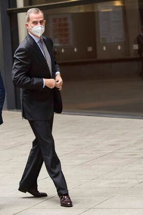 08-04-2021 King Felipe during the 7th edition of the Spanish confederation of small and medium enterprises, CEPYME, award at the national art museum in Madrid. No Spain Â  Copyright: xPPEx
