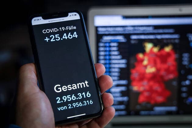 Coronavirus in Germany Covid 19 Dashboard of the Robert Koch Institute 09 04 2021 Robert Koch Institute 7 days Incidence 110.4 7 days Number of cases 91 839 COVID 19 cases 2 956 316 Addition of 25 464 compared
