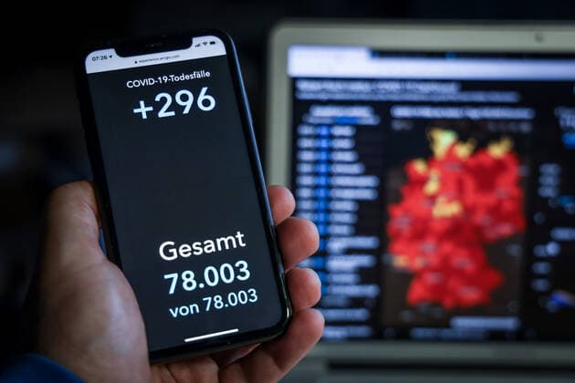 Coronavirus in Germany Covid 19 Dashboard of the Robert Koch Institute 09 04 2021 Robert Koch Institute 7 days Incidence 110.4 7 days Number of cases 91 839 COVID 19 cases 2 956 316 Addition of 25 464 compared