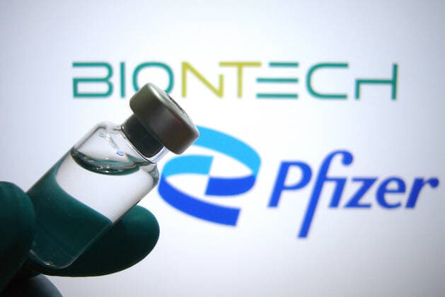 Theme image Biontech Pfizer vaccine Vaccine can with vaccine