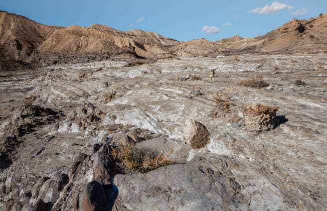 Las Salinas in the Tabernas Desert Landscape Almeria Spain