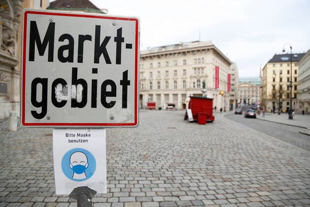 Corona crisis Vienna 4 hard lockdown Extended Easter rest Vienna, Innere Stadt, 16 4 2021 Corona pandemic, Corona, Corona virus, CoV 2, Covid 19, Sars, virus, virus inf AVN101002481095