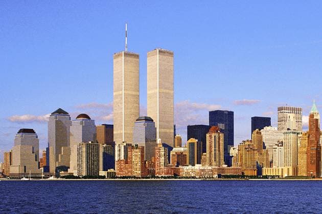 Panoramic view of Manhattan Island from the Hudson River, before 9 11. Manhattan, New York, USA Manhattan Island - Panorama vor dem 11. September McPPAT *** Panoramic view of Manhattan Island from the Hudson River, before 9 11 Manhattan, New York, USA Manhattan Island Panorama before 9 11 McPPAT McPPAT