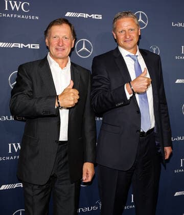 Franz Klammer und Stefan Bloecher - 10th Laureus Media Award in Berlin, Germany on 12.11.2014 Copyright: xJamesxColdreyx