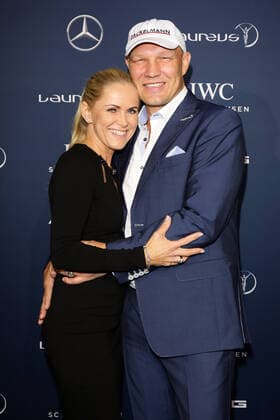 Axel Schulz mit Ehefrau Patricia - 10th Laureus Media Award in Berlin, Germany on 12.11.2014 Copyright: xJamesxColdreyx