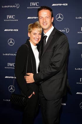 Fredi Bobic mit Ehefrau Britta - 10th Laureus Media Award in Berlin, Germany on 12.11.2014 Copyright: xJamesxColdreyx