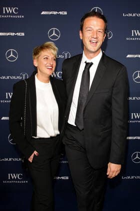 Fredi Bobic mit Ehefrau Britta - 10th Laureus Media Award in Berlin, Germany on 12.11.2014 Copyright: xJamesxColdreyx