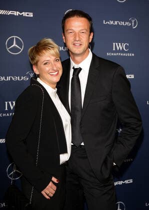 Fredi Bobic mit Ehefrau Britta - 10th Laureus Media Award in Berlin, Germany on 12.11.2014 Copyright: xJamesxColdreyx