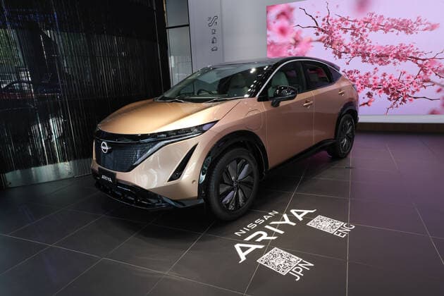 April 19, 2021, Tokyo, Japan: Nissan Ariya on display at Nissan Crossing in Ginza. Tokyo Japan - ZUMAs197 20210419_zab_s197_015 Copyright: xStanislavxKogikux