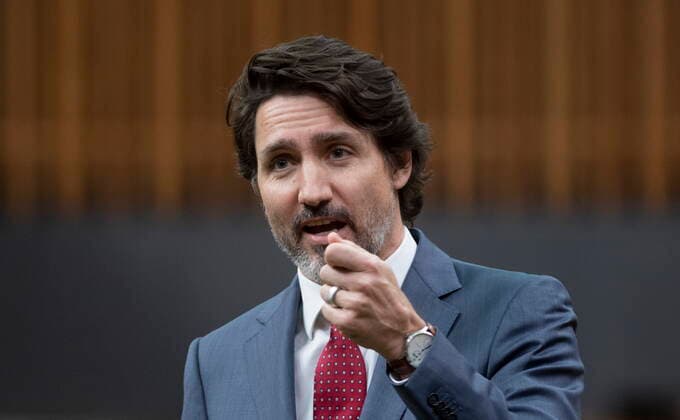 April 21, 2021, Ottawa, on, Canada: Prime Minister Justin Trudeau responds to a question during Question Period in the House of Commons Wednesday April 21, 2021 in Ottawa. Ottawa Canada  - ZUMAc35_ 20210421_zaf_c35_039 Copyright: xAdrianxWyldx